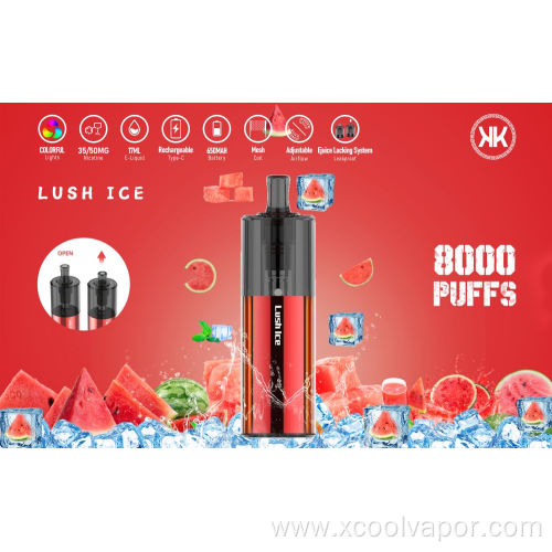 8000 Puffs Disposable Vapes Dinner Lady Factory wholesale XCOOL Vapor 8000 puffs disposable vapes Supplier